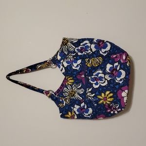 NWOT Vera Bradley blue, purple, white and yellow floral shoulder bag.